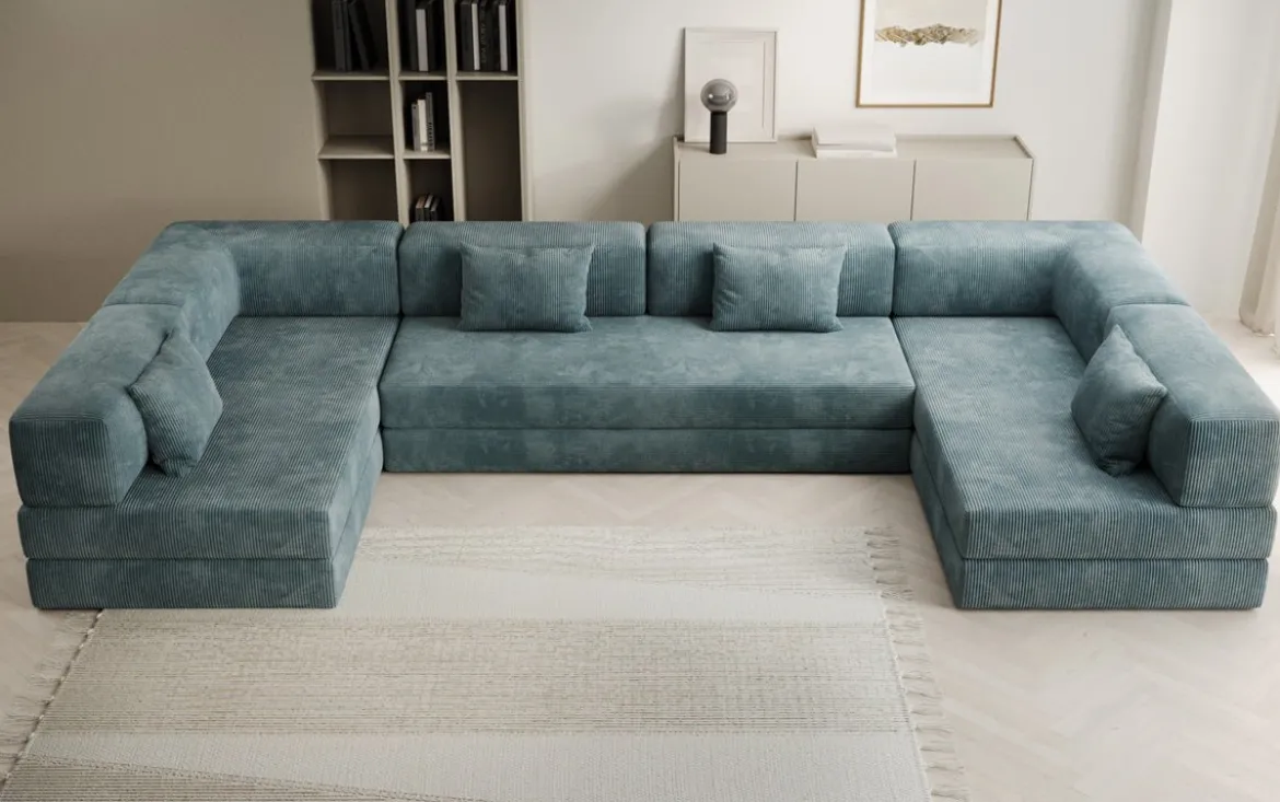 Designer Sofa Lazy U in Cord