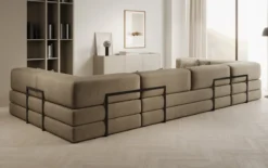 Designer Sofa Lazy U in Samt