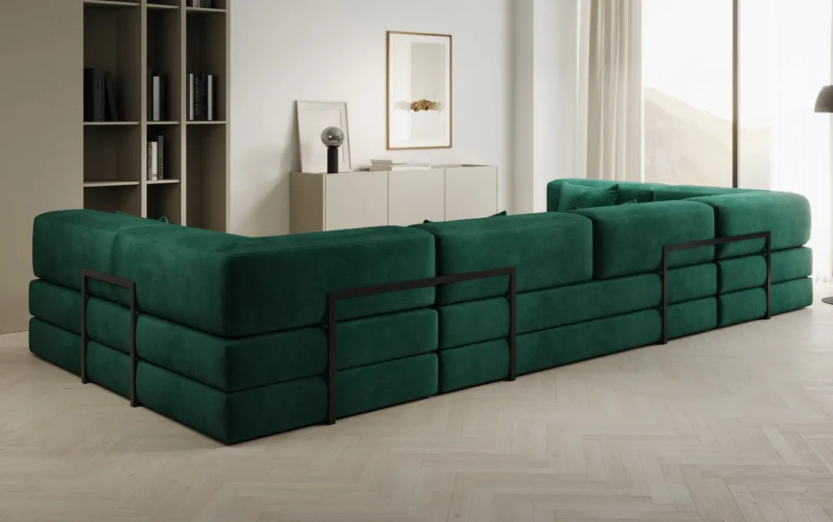 Designer Sofa Lazy U in Samt