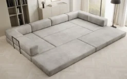 Designer Sofa Lazy U in Samt