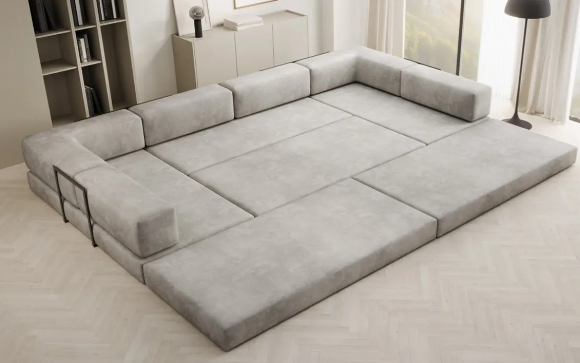 Designer Sofa Lazy U in Samt