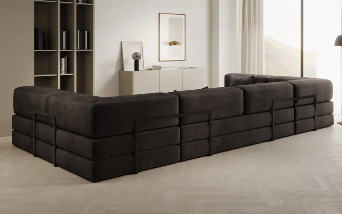 Designer Sofa Lazy U in Samt