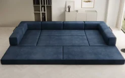 Designer Sofa Lazy U in Samt