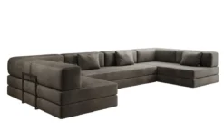 Designer Sofa Lazy U in Samt