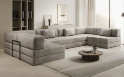 Designer Sofa Lazy U in Samt