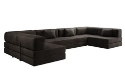 Designer Sofa Lazy U in Samt