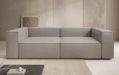 Designer Sofa Lesley 3 Sitzer in Echtleder