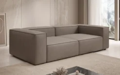 Designer Sofa Lesley 3 Sitzer in Echtleder