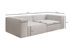 Designer Sofa Lesley 3 Sitzer in Echtleder