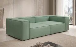 Designer Sofa Lesley 3 Sitzer in Echtleder