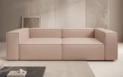 Designer Sofa Lesley 3 Sitzer in Echtleder