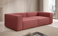 Designer Sofa Lesley 3 Sitzer in Stoff