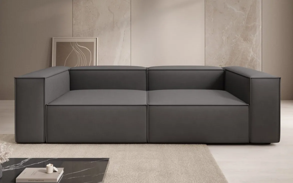 Designer Sofa Lesley 3 Sitzer in Stoff