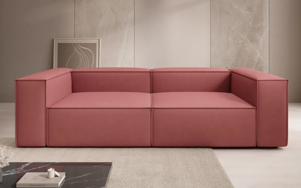 Designer Sofa Lesley 3 Sitzer in Stoff