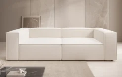 Designer Sofa Lesley 3 Sitzer in Strukturstoff