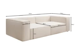 Designer Sofa Lesley 3 Sitzer in Strukturstoff