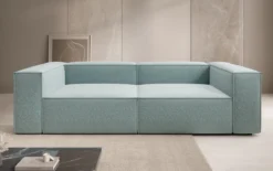 Designer Sofa Lesley 3 Sitzer in Strukturstoff