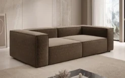 Designer Sofa Lesley 3 Sitzer in Strukturstoff