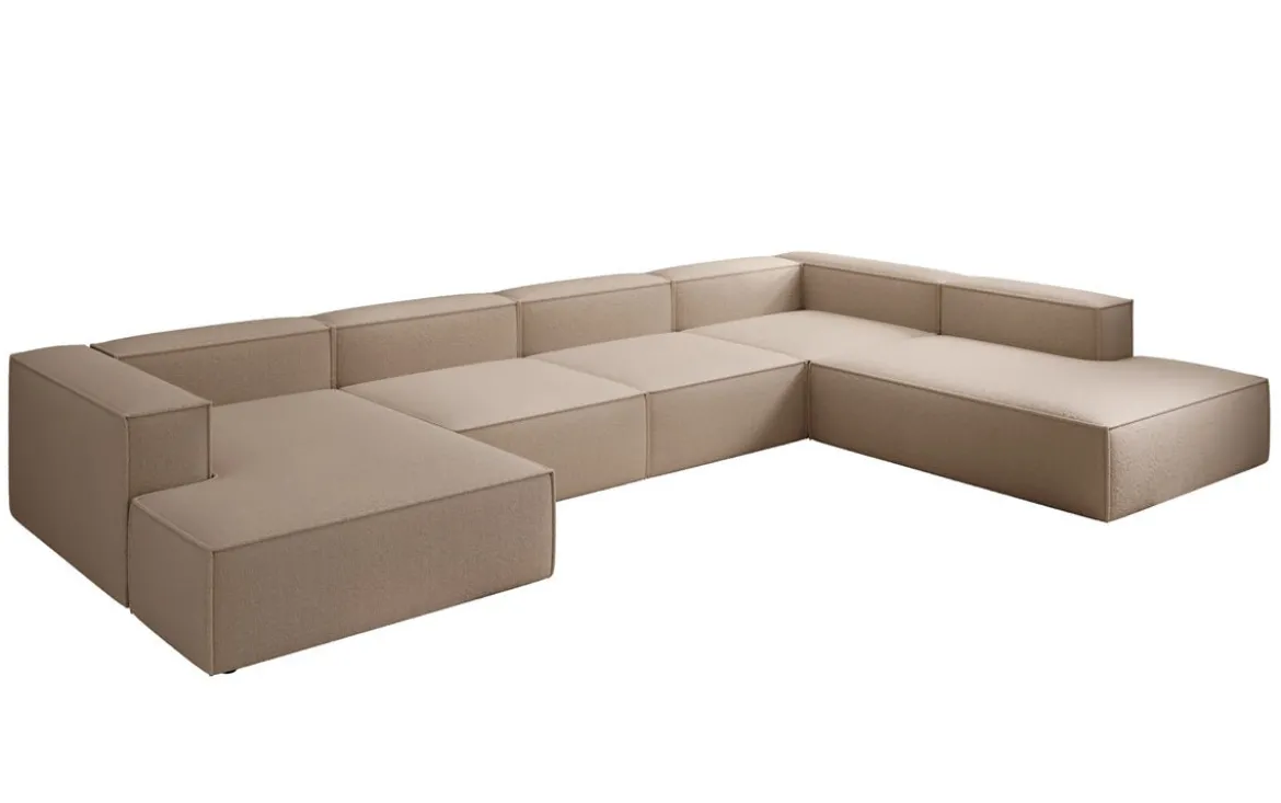 Designer Sofa Lesley U XXL in Bouclé
