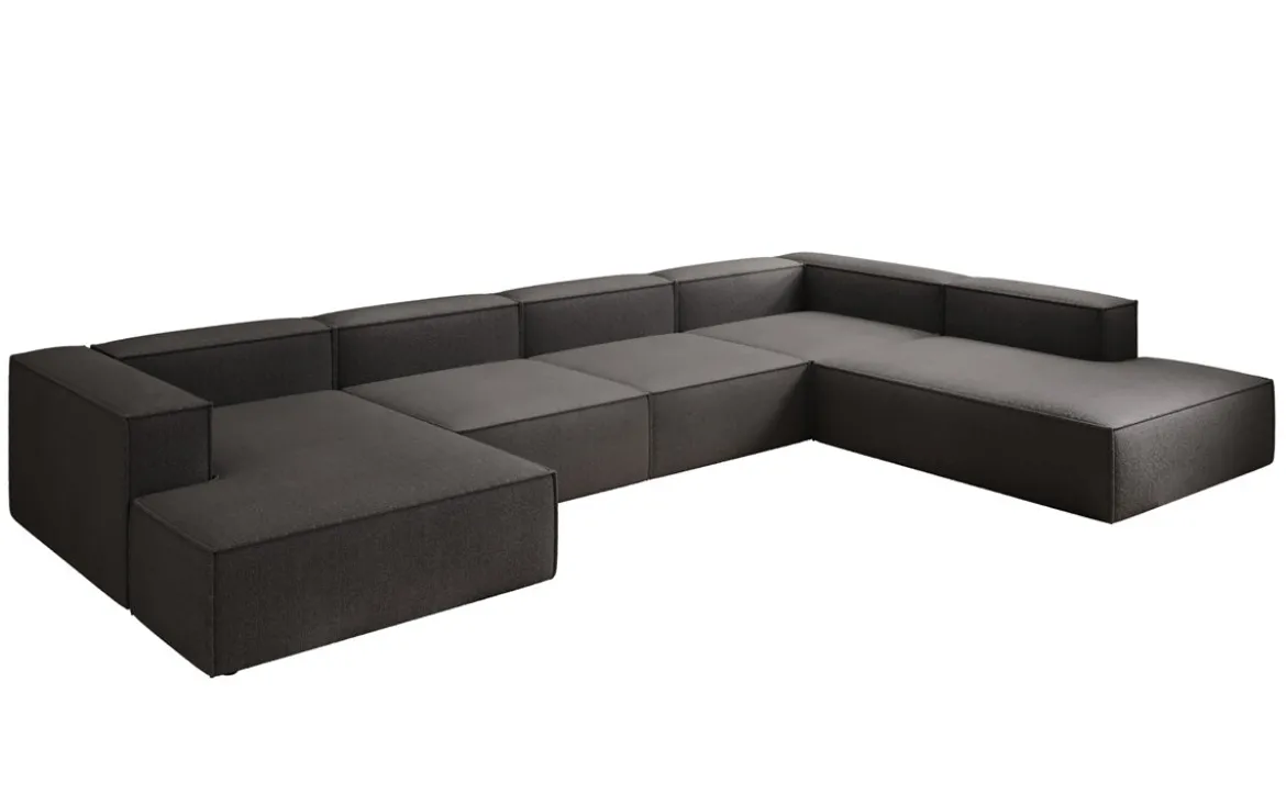 Designer Sofa Lesley U XXL in Bouclé