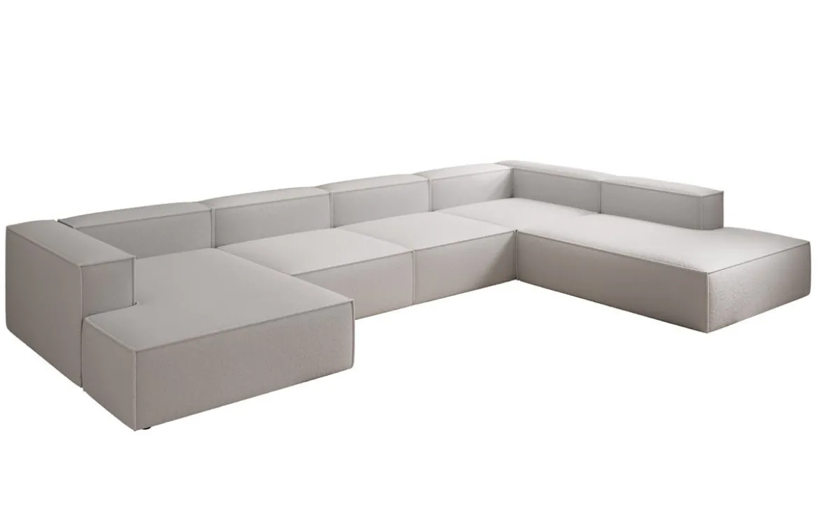 Designer Sofa Lesley U XXL in Bouclé
