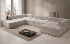 Designer Sofa Lesley U XXL in Cord