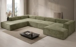 Designer Sofa Lesley U XXL in Cord