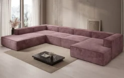 Designer Sofa Lesley U XXL in Cord