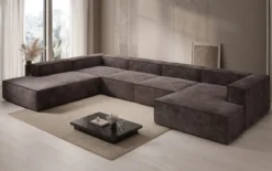 Designer Sofa Lesley U XXL in Cord