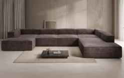 Designer Sofa Lesley U XXL in Cord