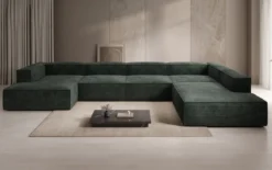 Designer Sofa Lesley U XXL in Cord