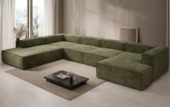 Designer Sofa Lesley U XXL in Cord