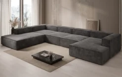 Designer Sofa Lesley U XXL in Cord