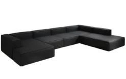 Designer Sofa Lesley U XXL in Echtleder