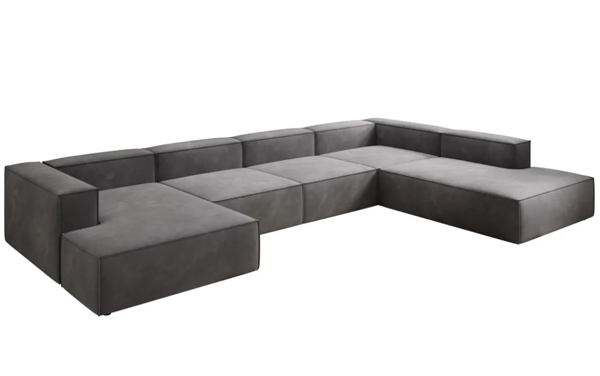 Designer Sofa Lesley U XXL in Samt