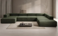Designer Sofa Lesley U XXL in Samt