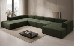 Designer Sofa Lesley U XXL in Samt