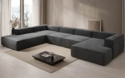 Designer Sofa Lesley U XXL in Samt