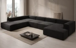 Designer Sofa Lesley U XXL in Samt
