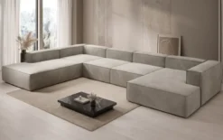Designer Sofa Lesley U XXL in Samt