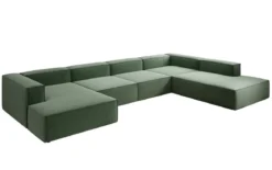 Designer Sofa Lesley U XXL in Strukturstoff