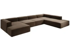 Designer Sofa Lesley U XXL in Strukturstoff