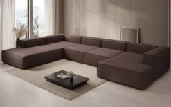 Designer Sofa Lesley U XXL in Stoff