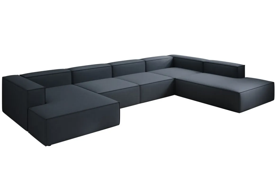 Designer Sofa Lesley U XXL in Stoff