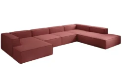 Designer Sofa Lesley U XXL in Stoff
