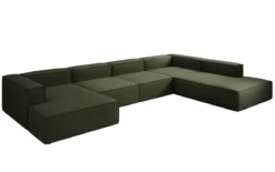 Designer Sofa Lesley U XXL in Stoff