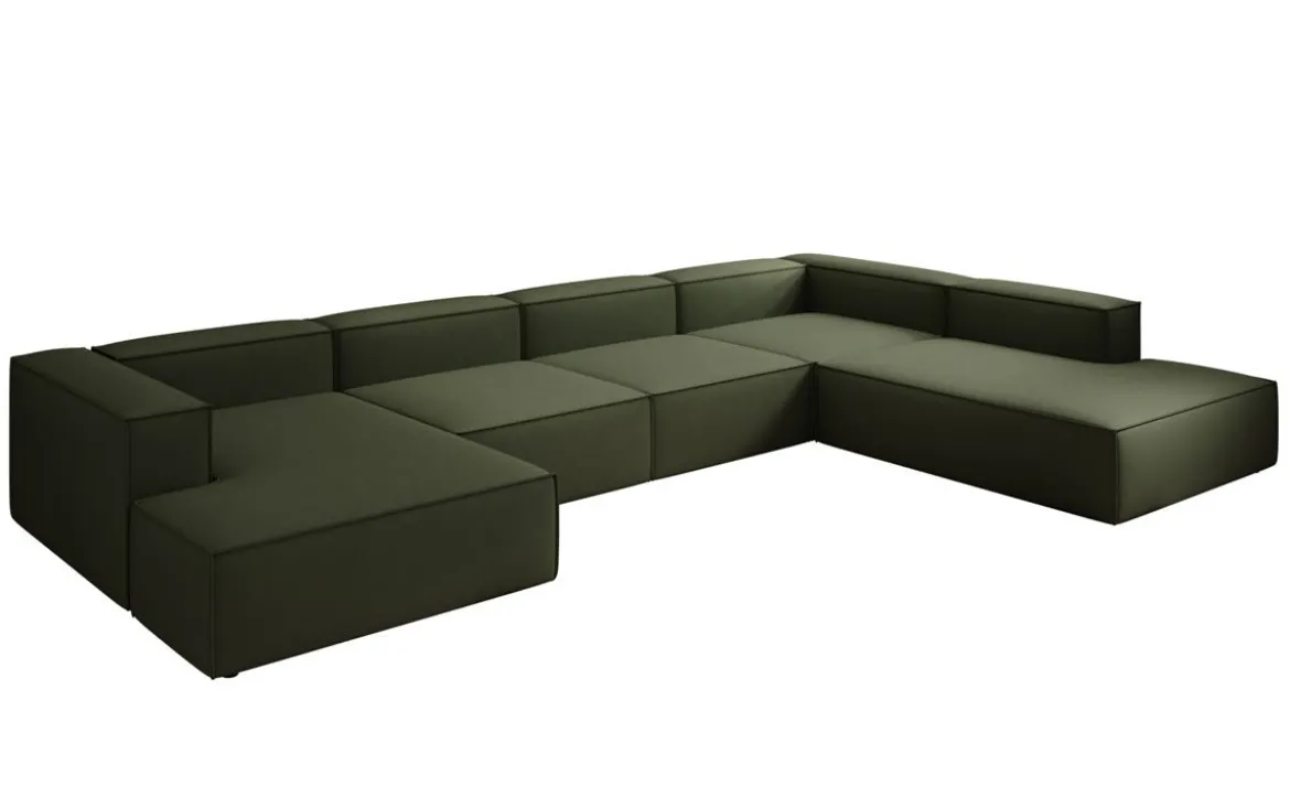 Designer Sofa Lesley U XXL in Stoff