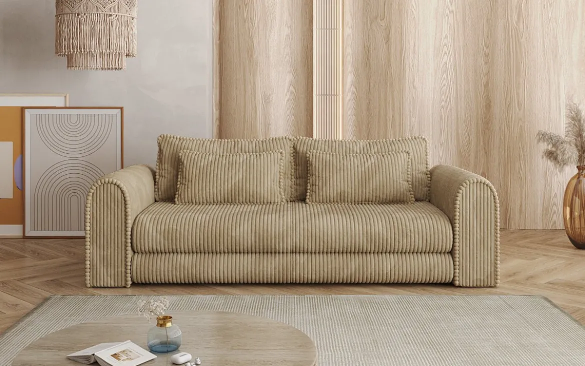 Designer Sofa Lil Buddy 3 Sitzer mit Schlaffunktion und Stauraum in Breitcord