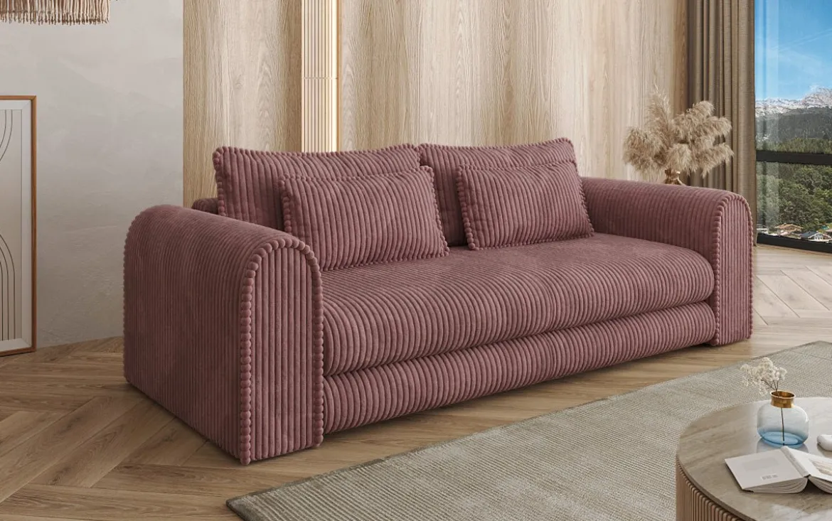 Designer Sofa Lil Buddy 3 Sitzer mit Schlaffunktion und Stauraum in Breitcord