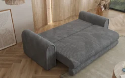Designer Sofa Lil Buddy 3 Sitzer mit Schlaffunktion und Stauraum in Breitcord